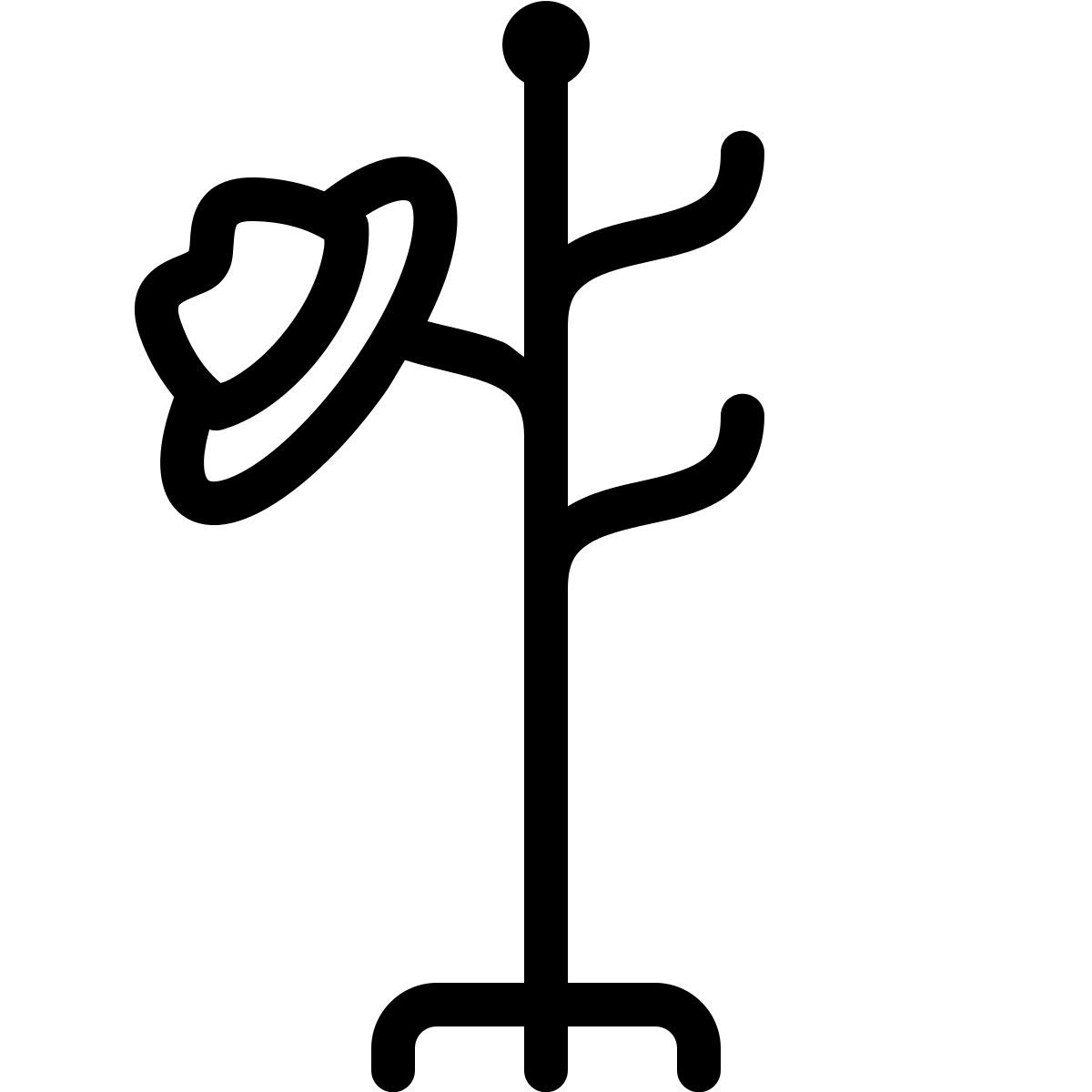 ios 17 outlined style coat rack icon