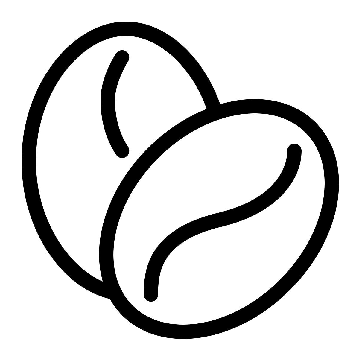 ios 17 outlined style granos de café icon