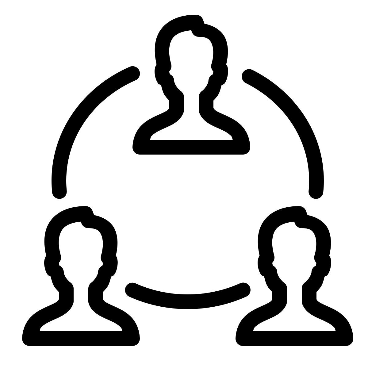 ios 17 outlined style colaborando en circulo icon