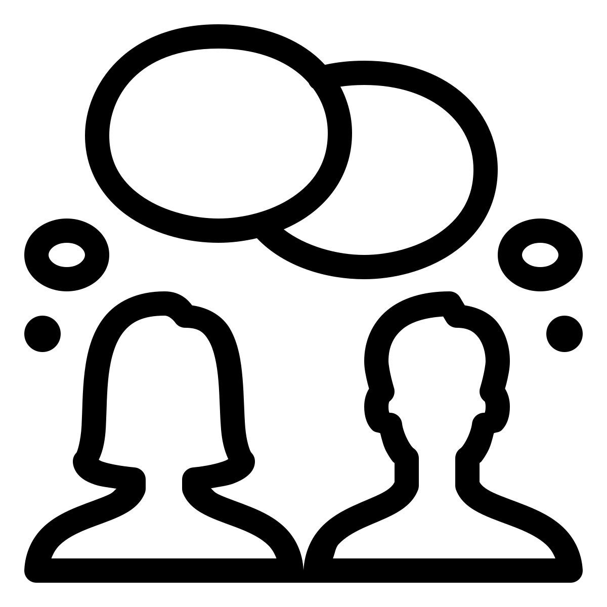 ios 17 outlined style 협업 여성 남성 icon