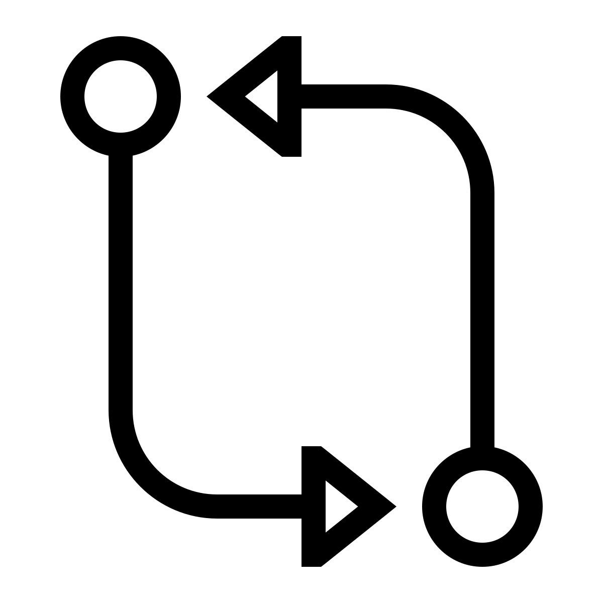 ios 17 outlined style compare git icon