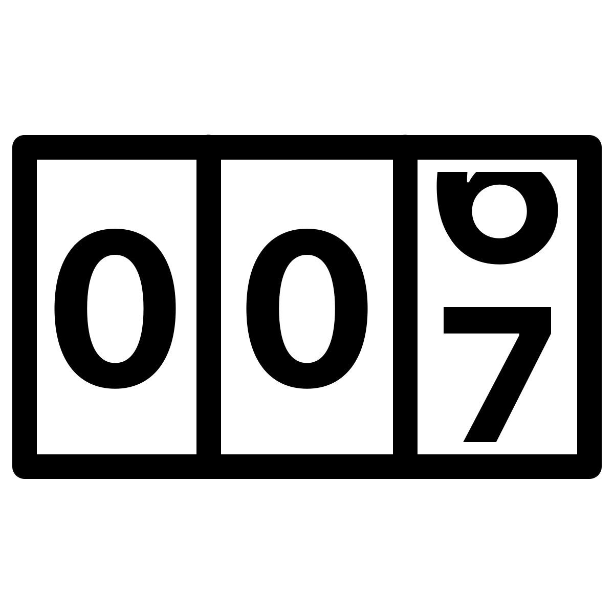 ios 17 outlined style compteur icon