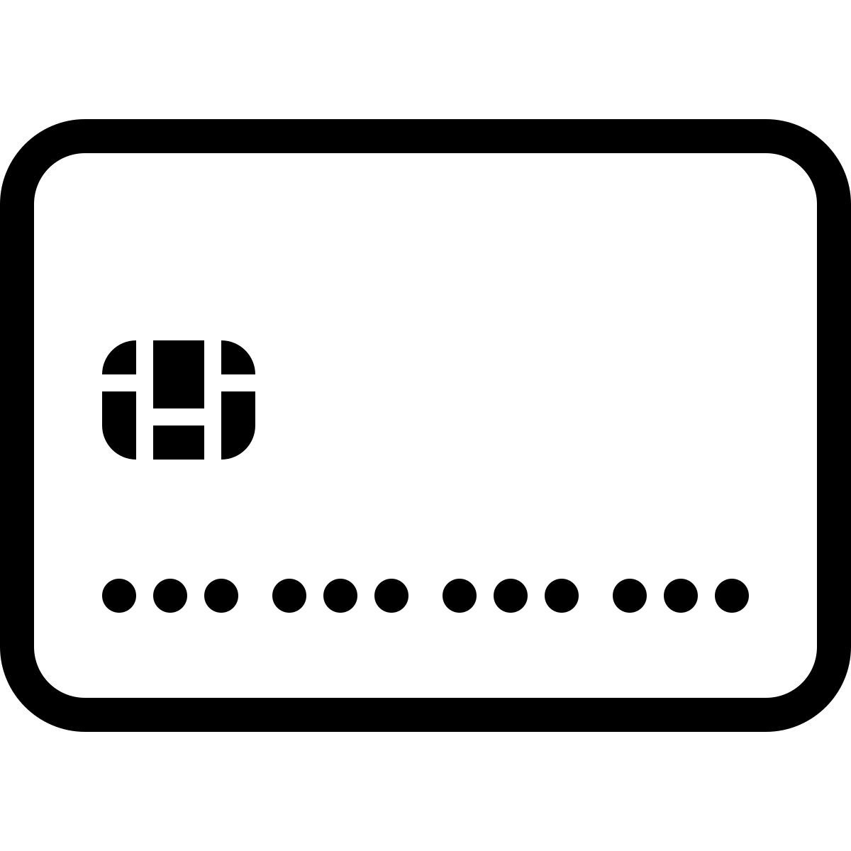 ios 17 outlined style 信用卡正面 icon