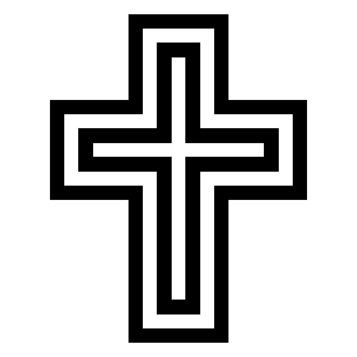 ios 17 outlined style 십자가 icon