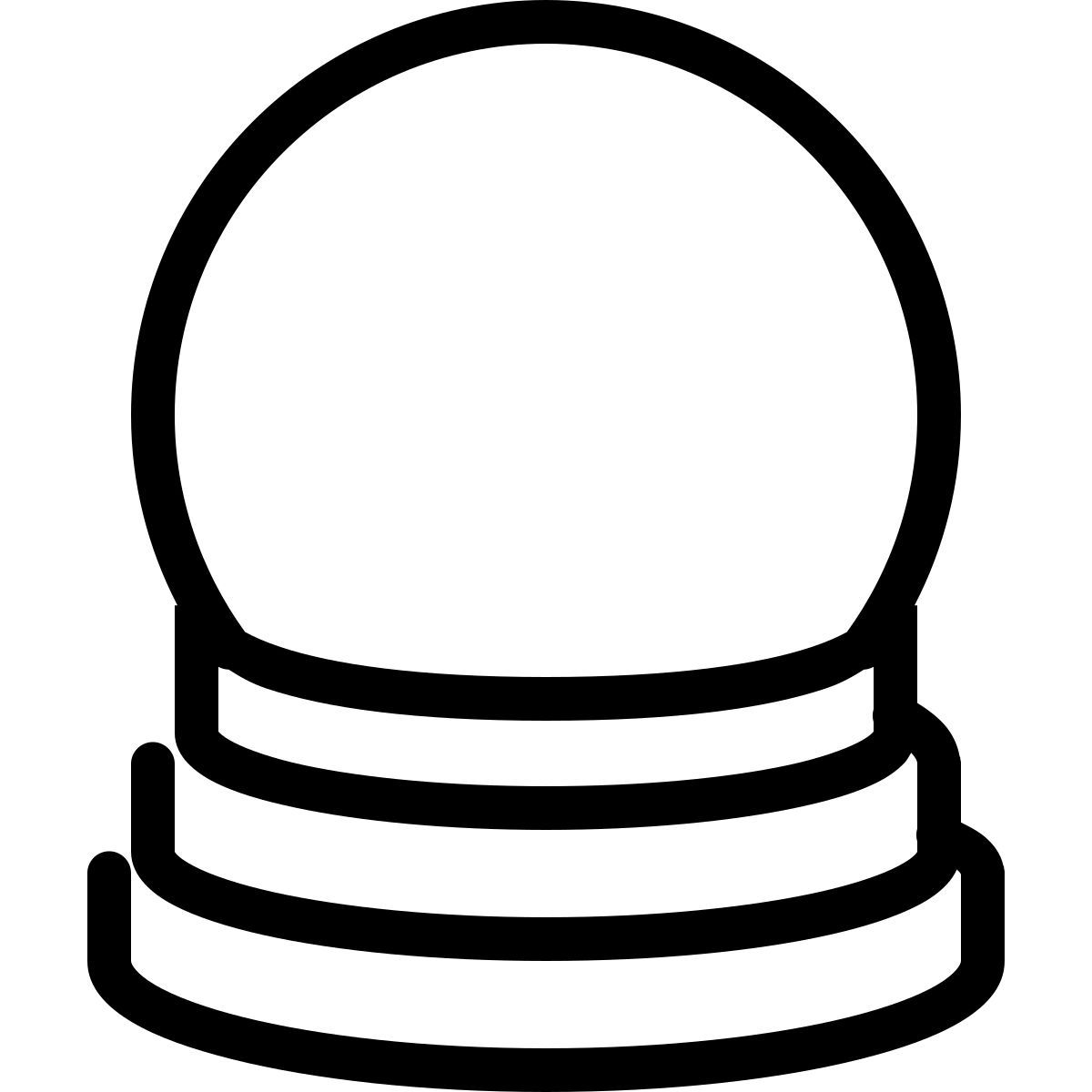 ios 17 outlined style 水晶球 icon