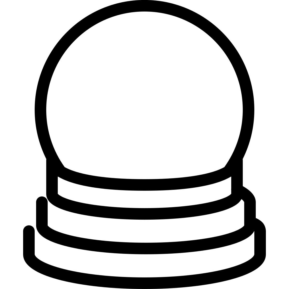 ios 17 outlined style bola de cristal icon