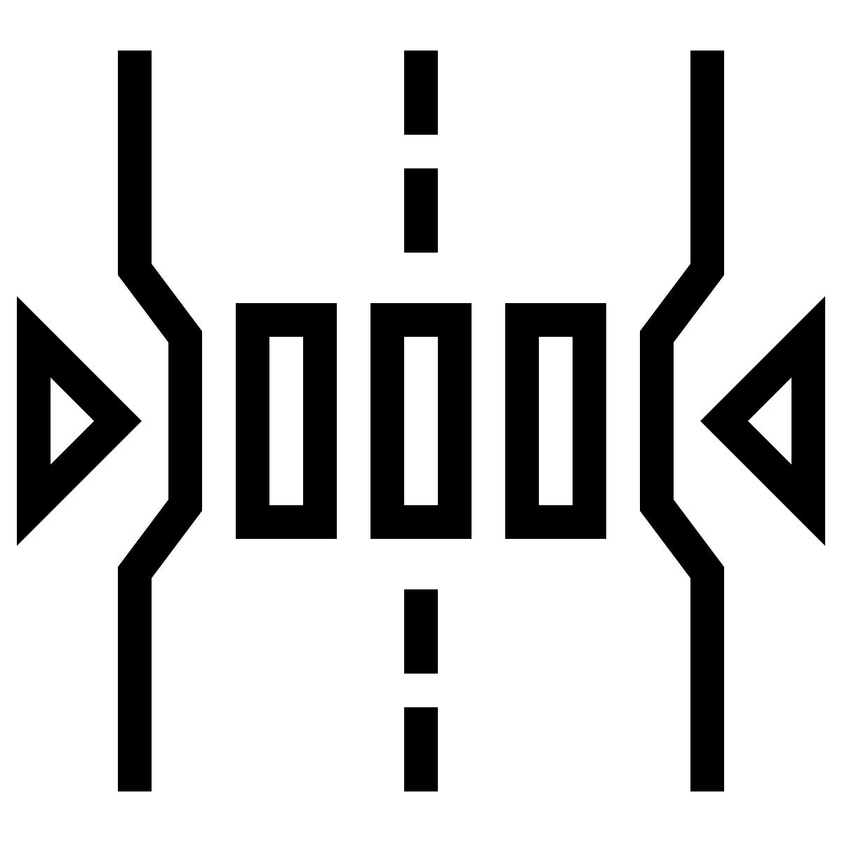 ios 17 outlined style extensión de acera icon