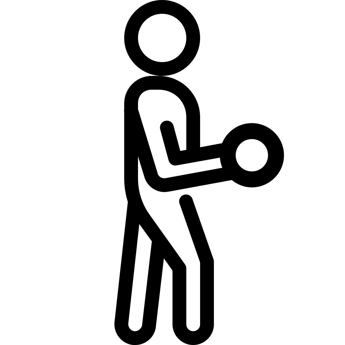 ios 17 outlined style mancuerna rizos icon