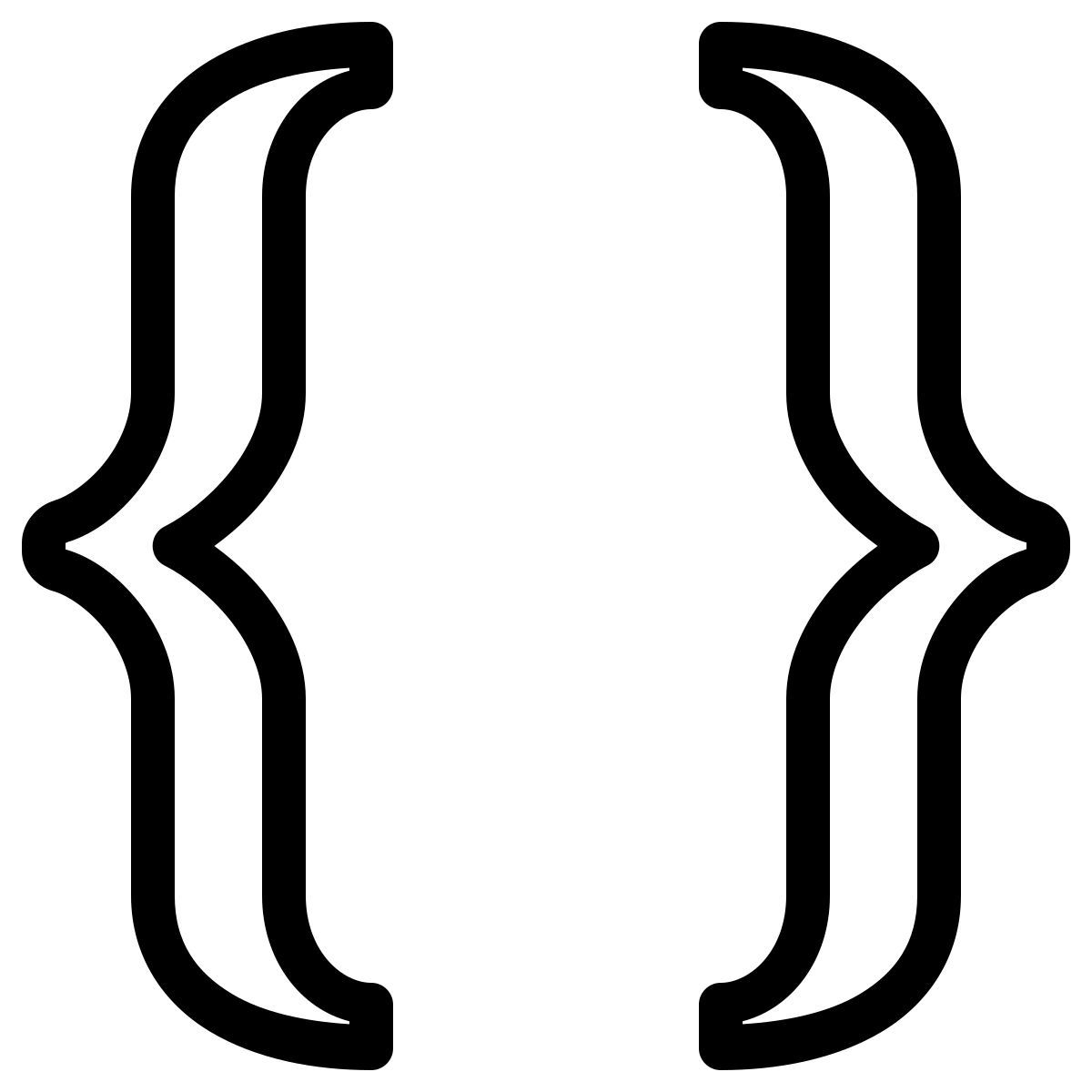 ios 17 outlined style curly brackets icon