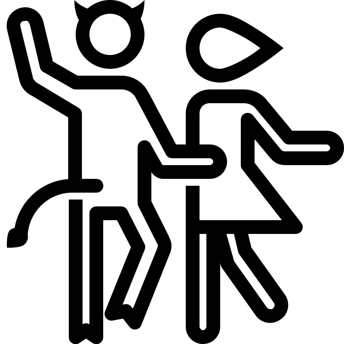 ios 17 outlined style 和魔鬼跳舞 icon