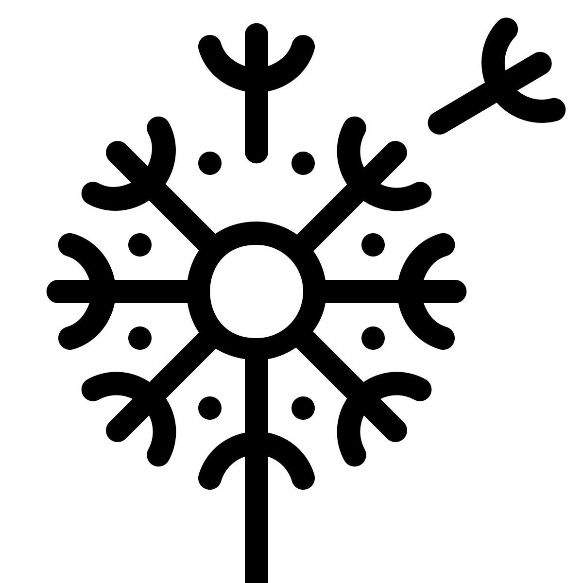 ios 17 outlined style dandelion icon