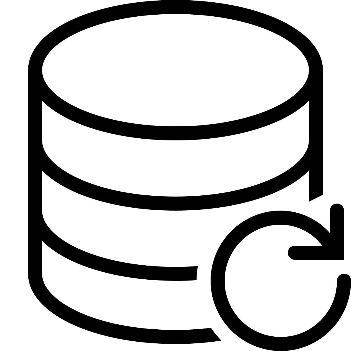 ios 17 outlined style backup del database icon