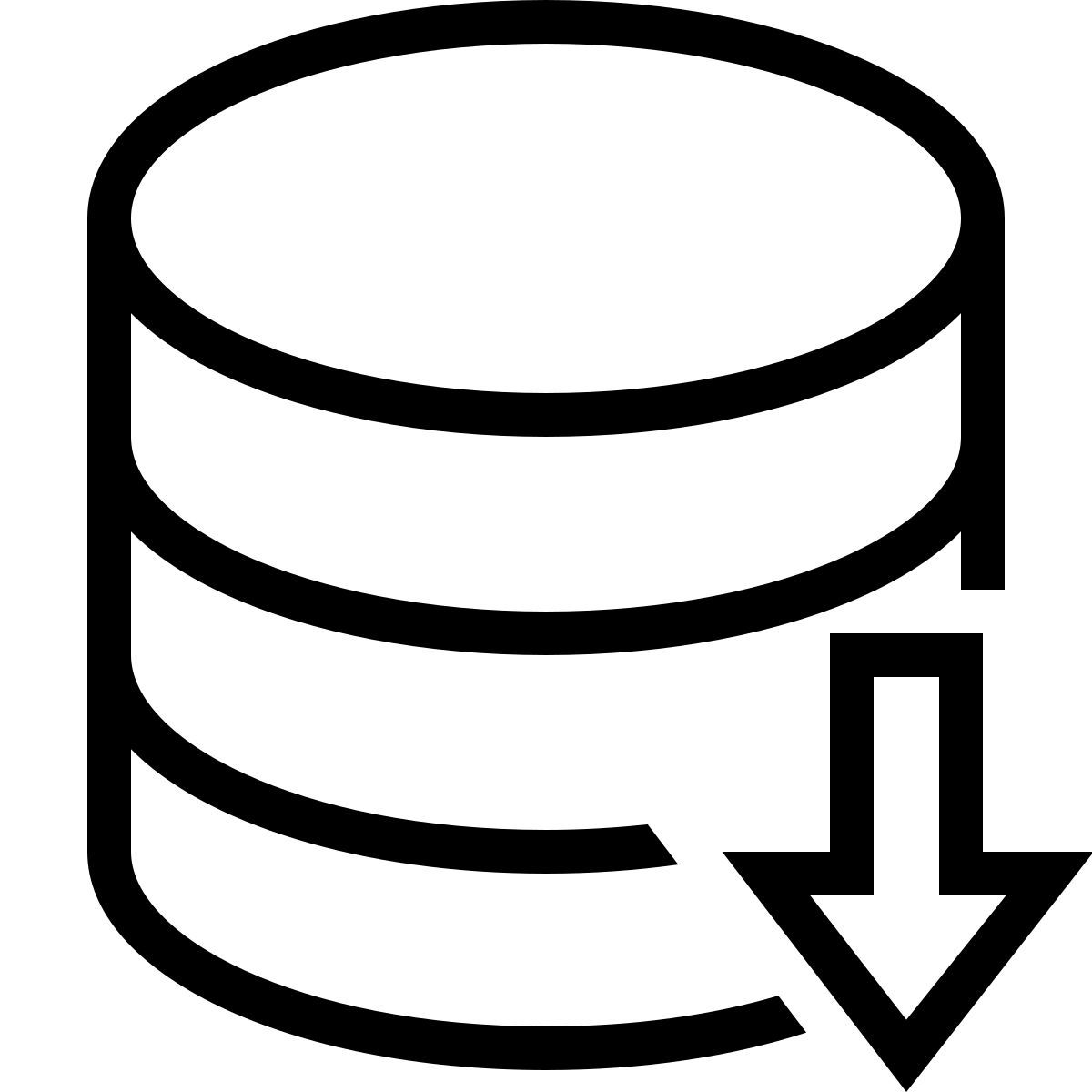ios 17 outlined style esportazione database icon