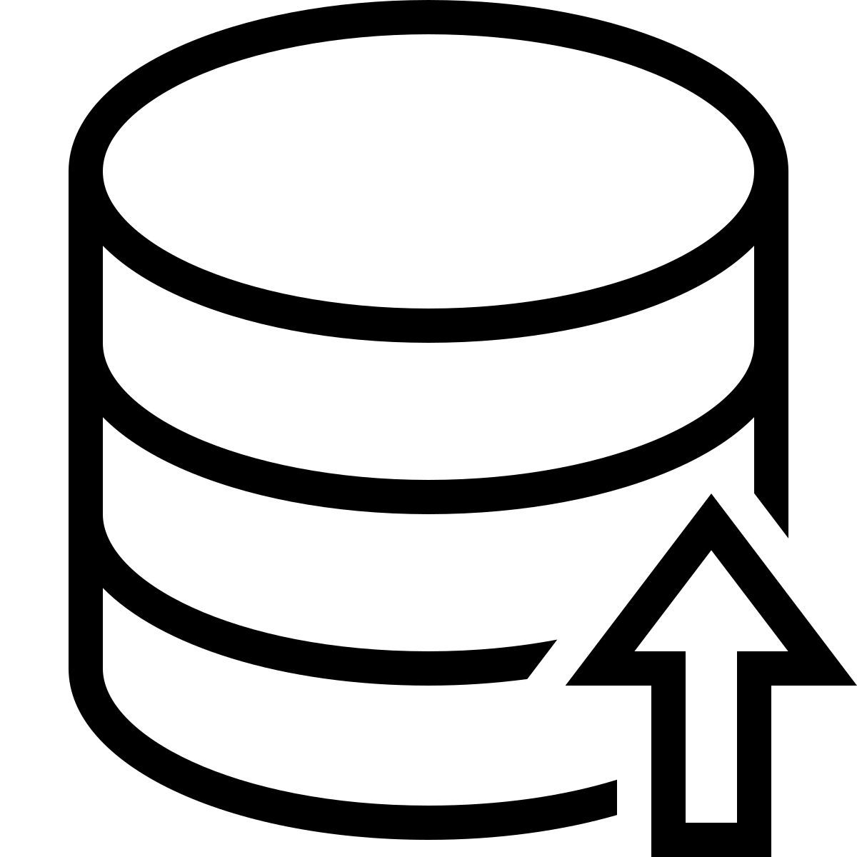 ios 17 outlined style ripristino del database icon