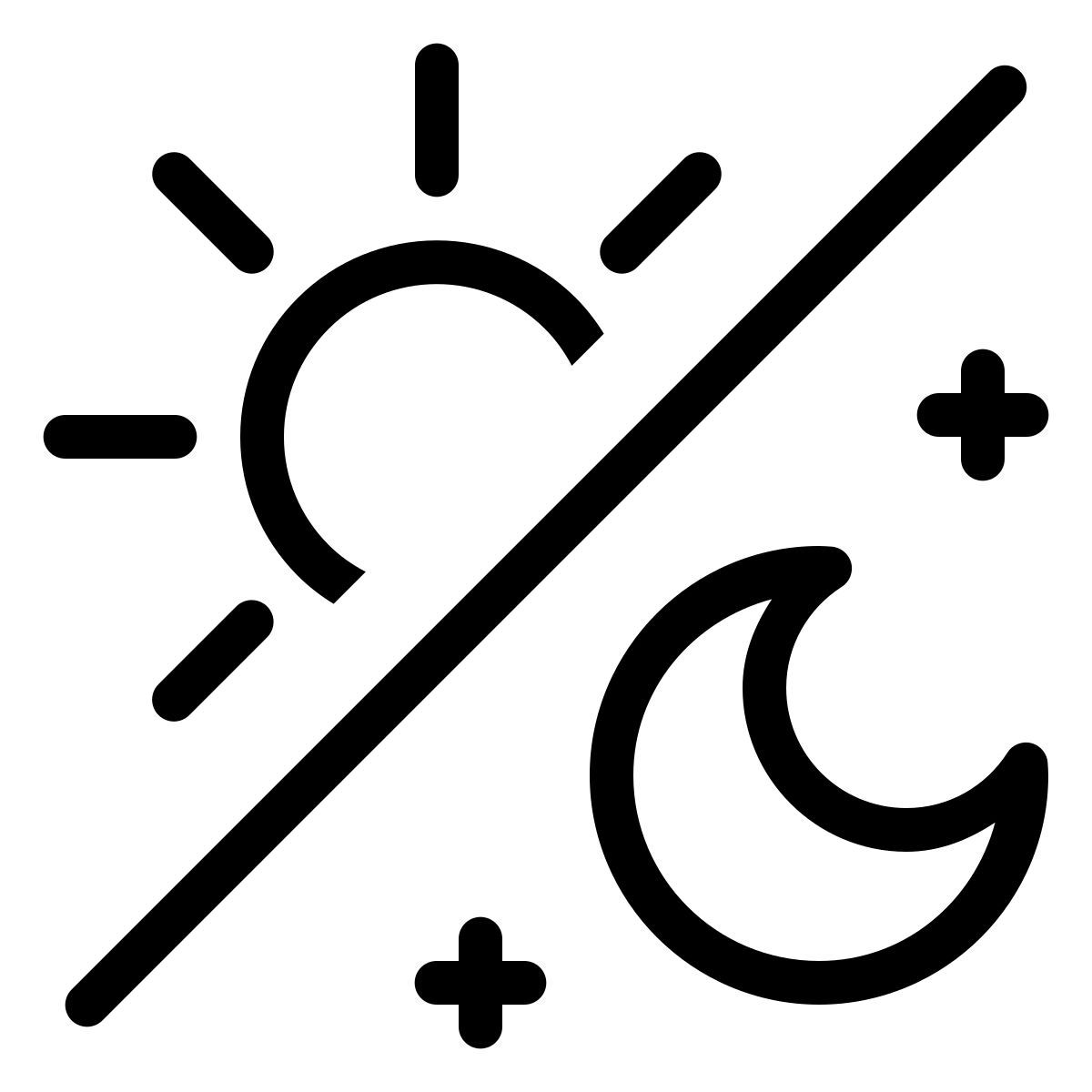 ios 17 outlined style día y noche icon