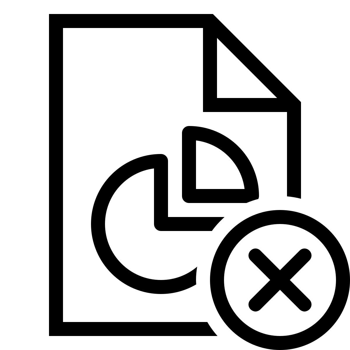 ios 17 outlined style excluir relatório de gráfico de pizza icon