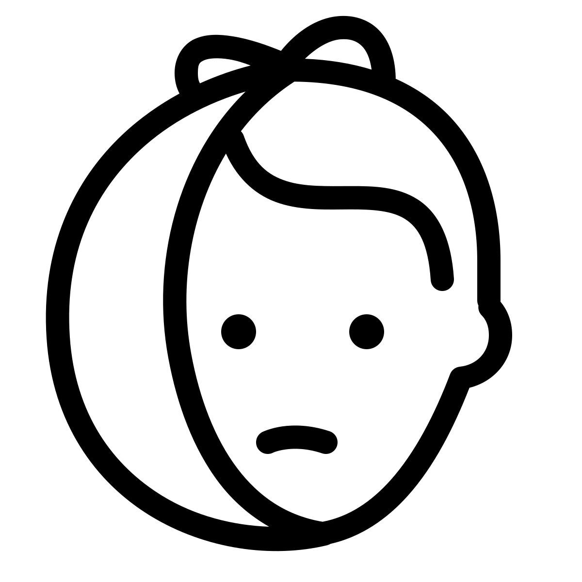 ios 17 outlined style caries dental icon