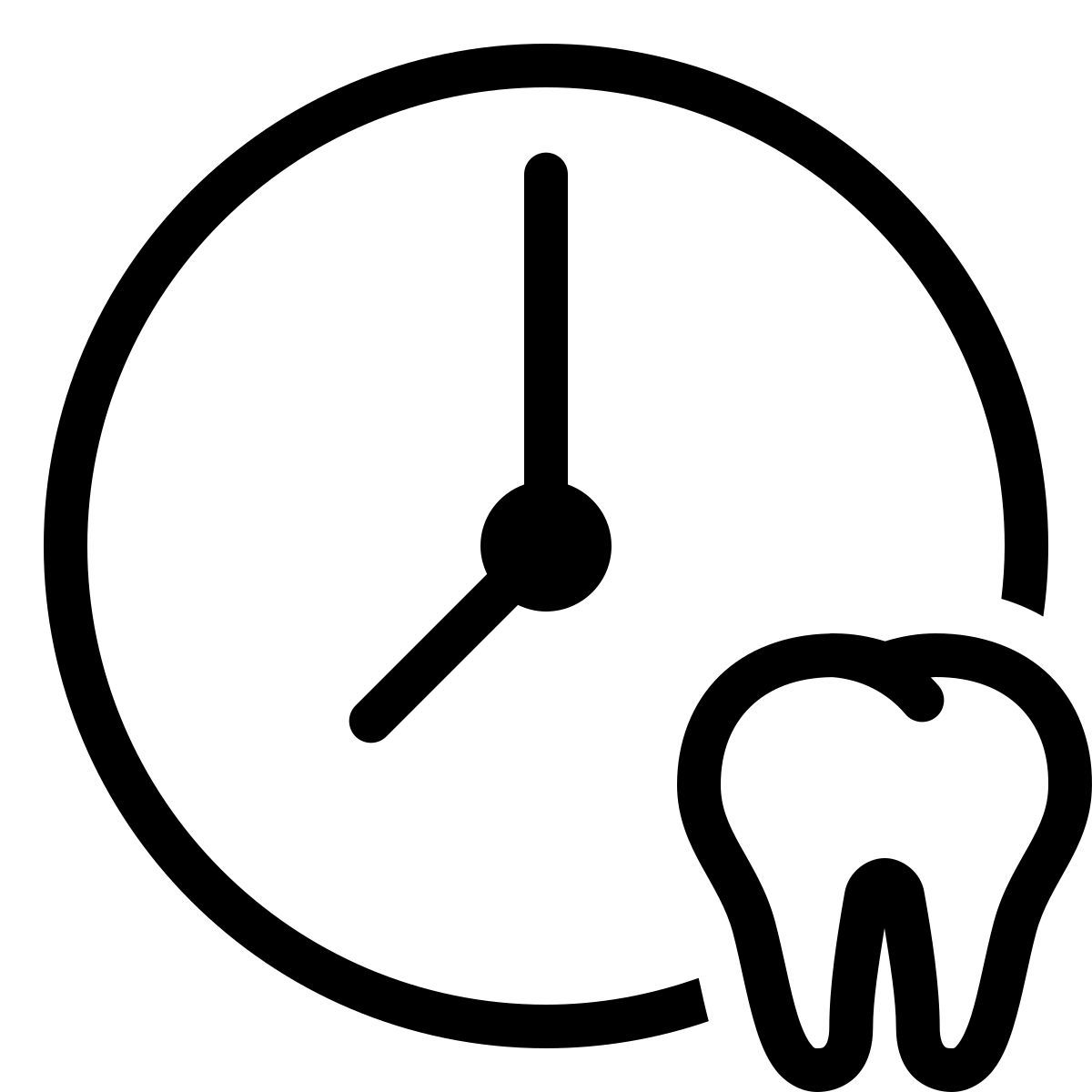 ios 17 outlined style hora del dentista icon