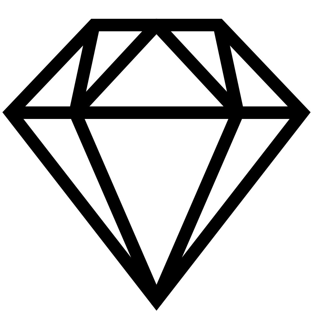 ios 17 outlined style 钻石 icon