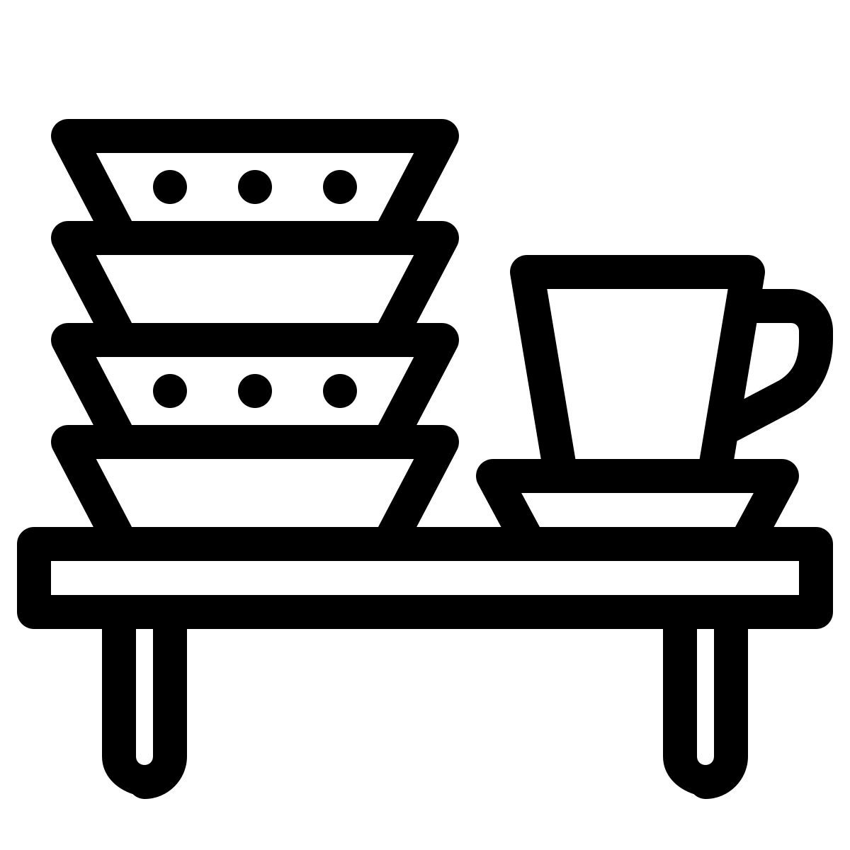 ios 17 outlined style estante de platos icon