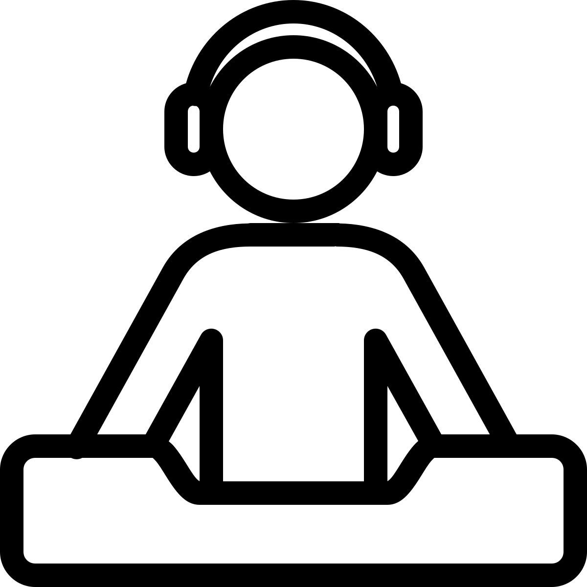 ios 17 outlined style dj icon