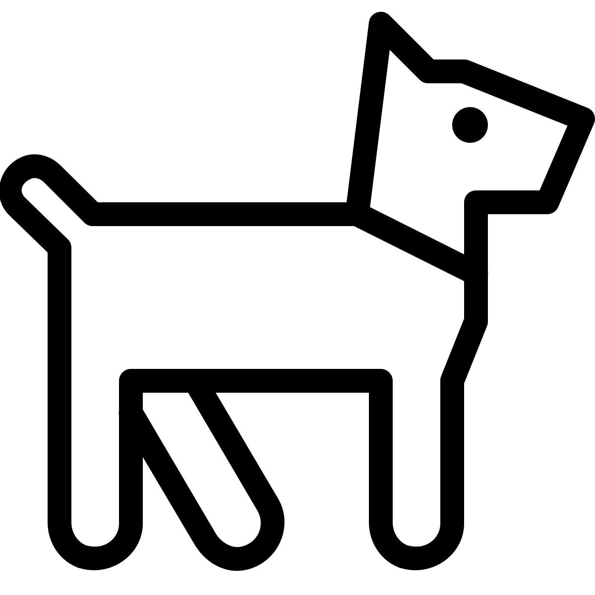 ios 17 outlined style hund icon