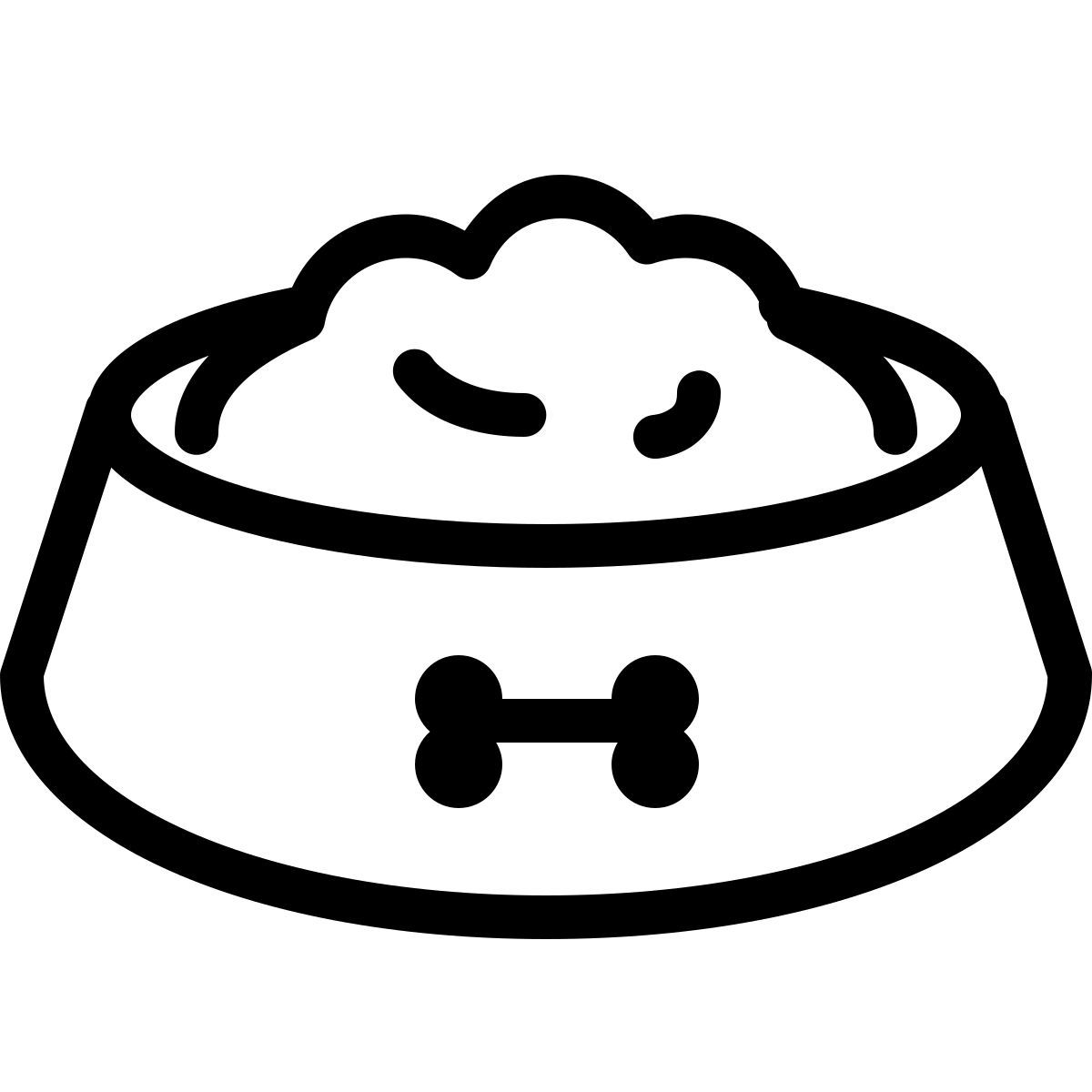 ios 17 outlined style tazón del perro icon