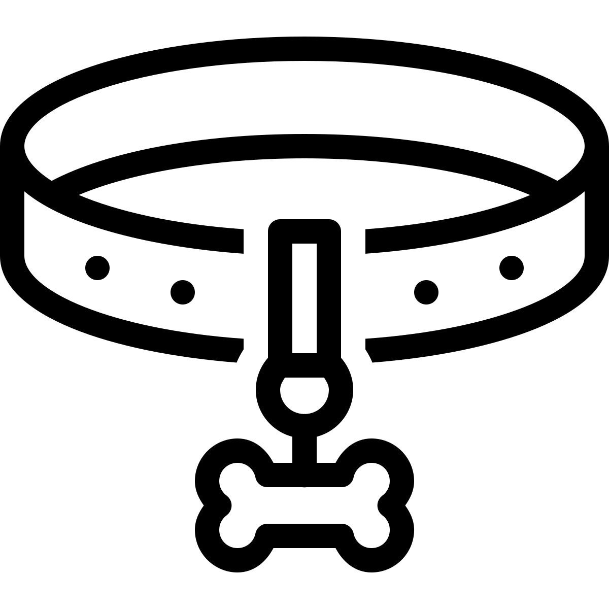 ios 17 outlined style dog collar icon