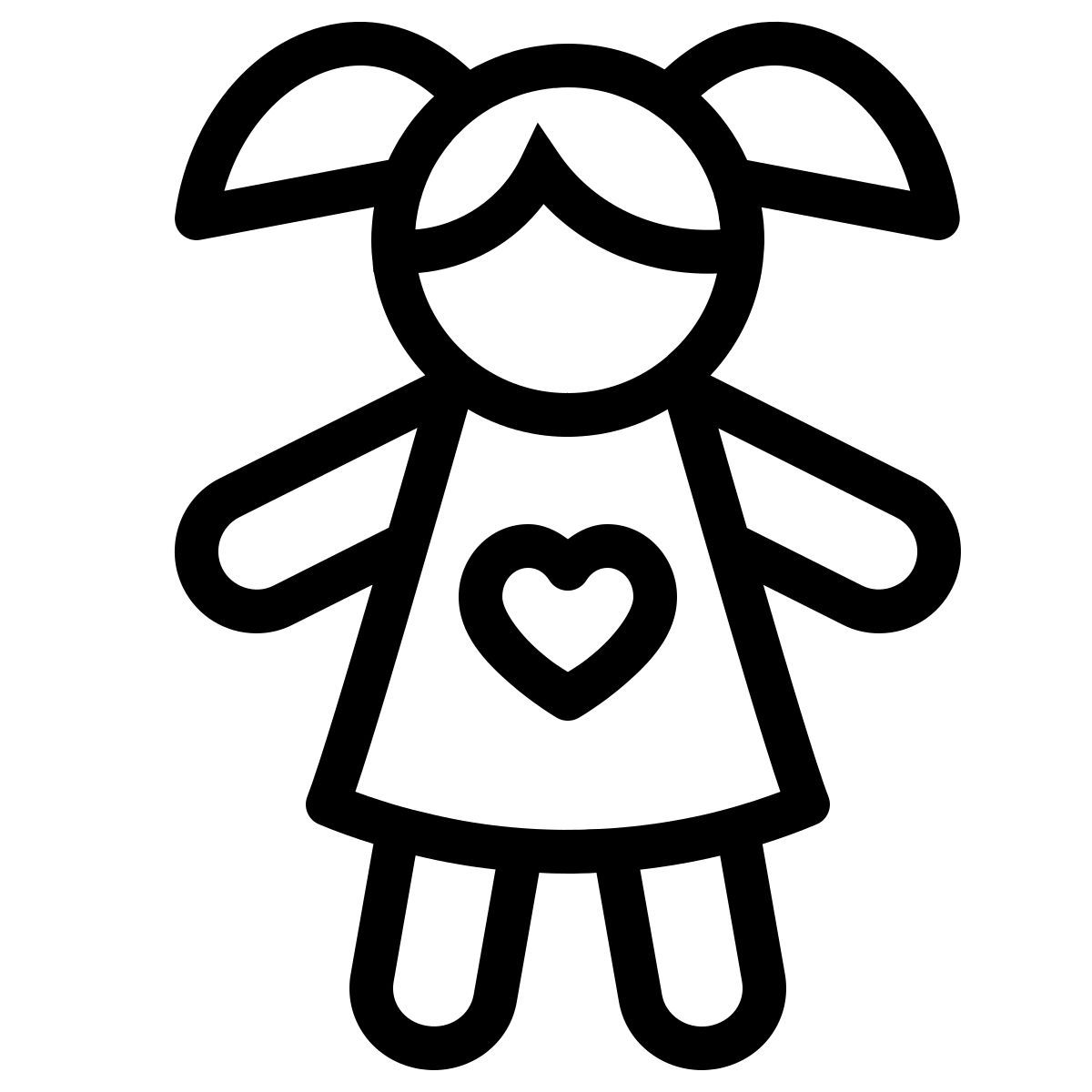 ios 17 outlined style muñeca icon