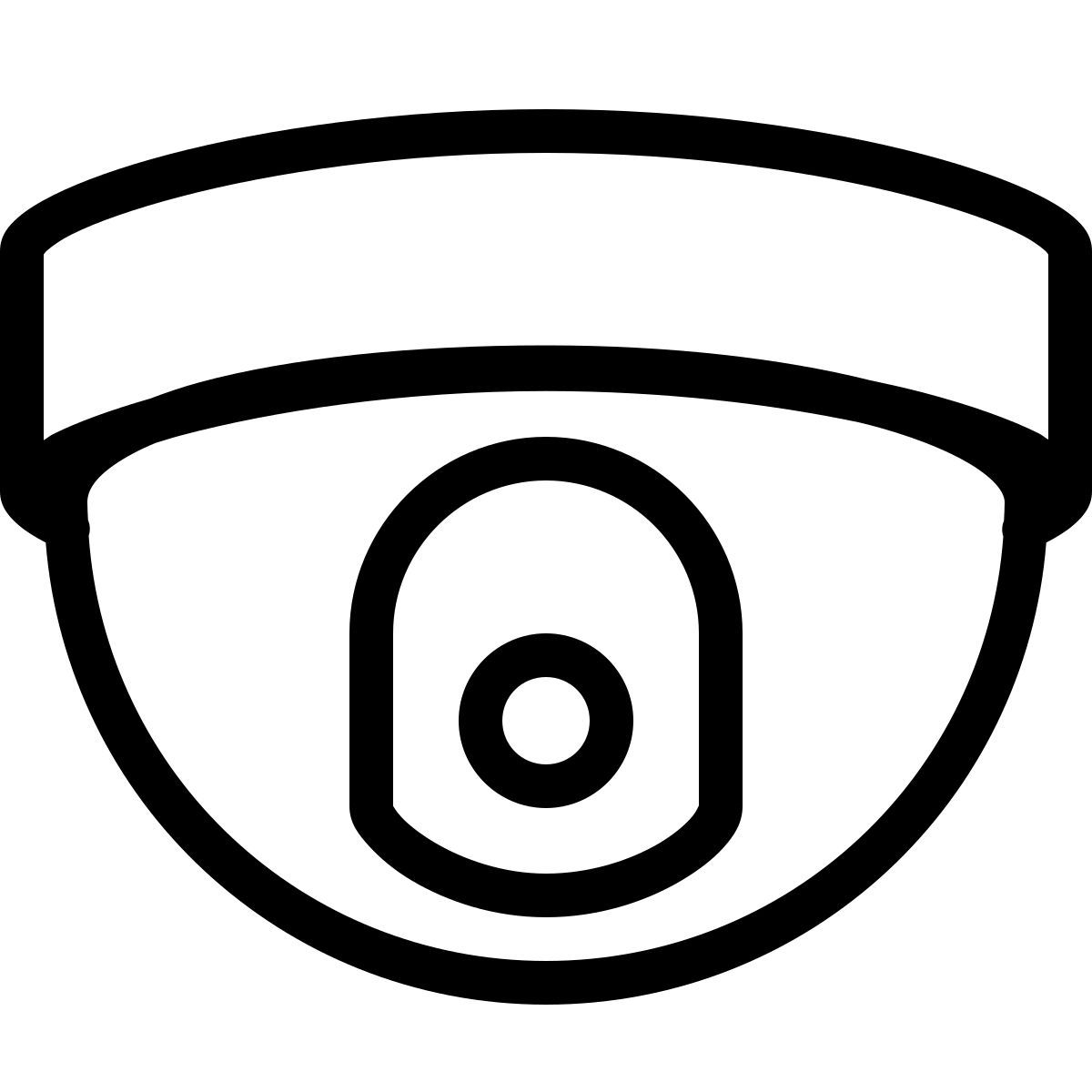 ios 17 outlined style caméra dôme icon