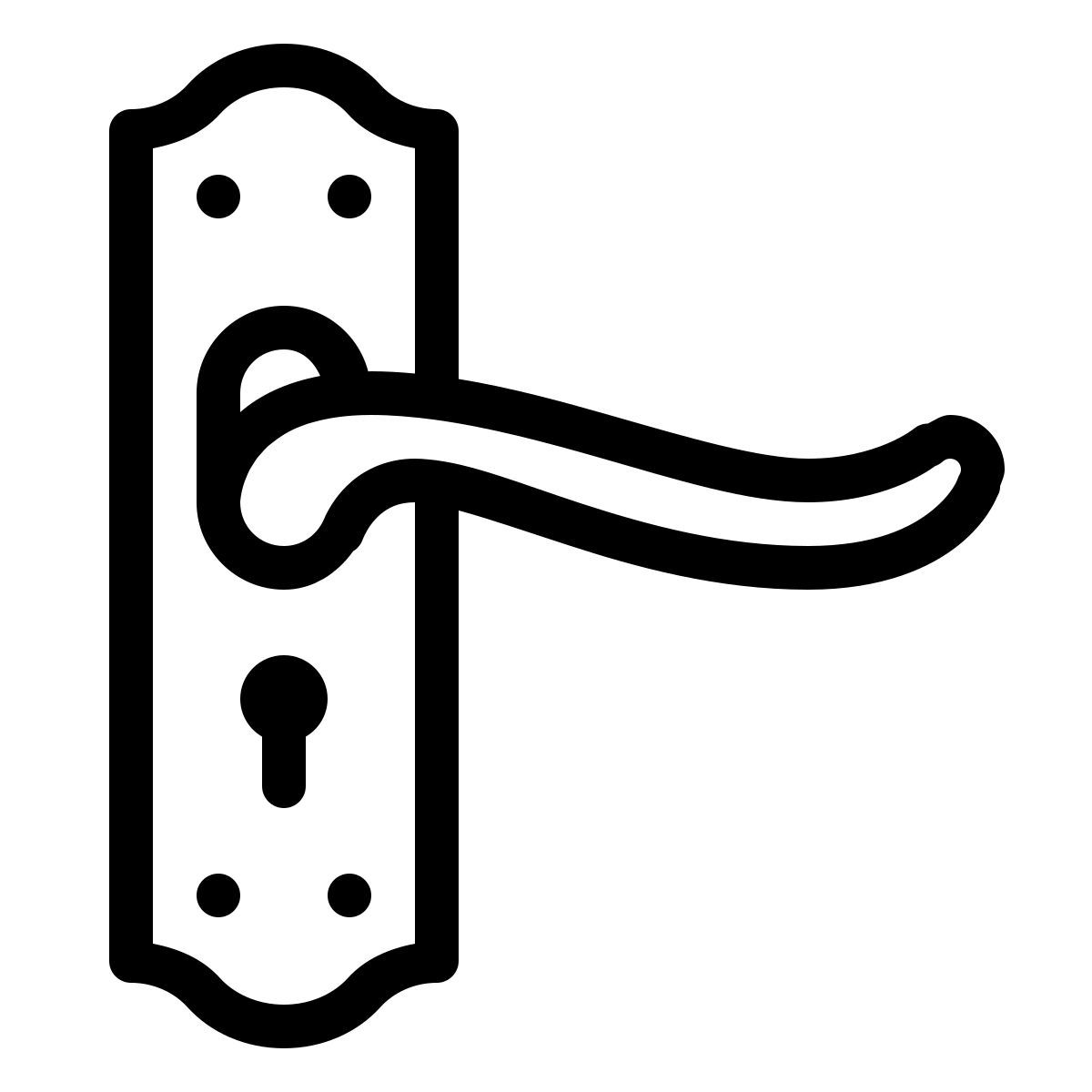 ios 17 outlined style door handle icon