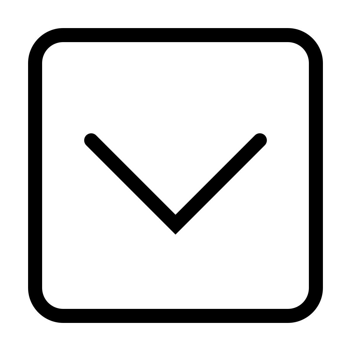 ios 17 outlined style 方框向下 icon