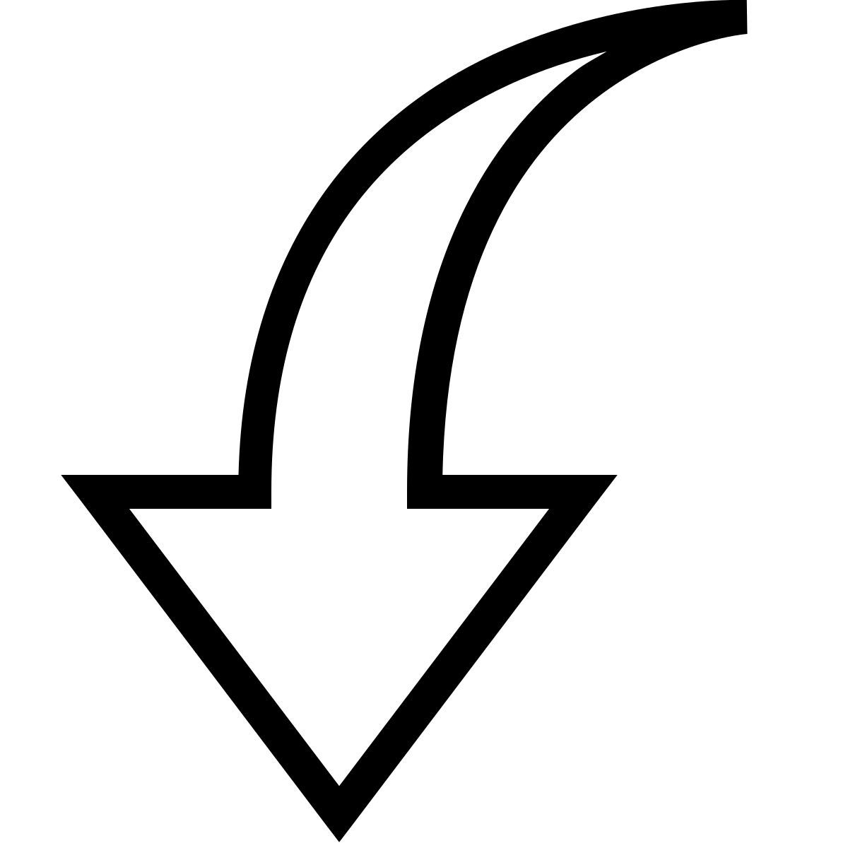 ios 17 outlined style 下降3 icon