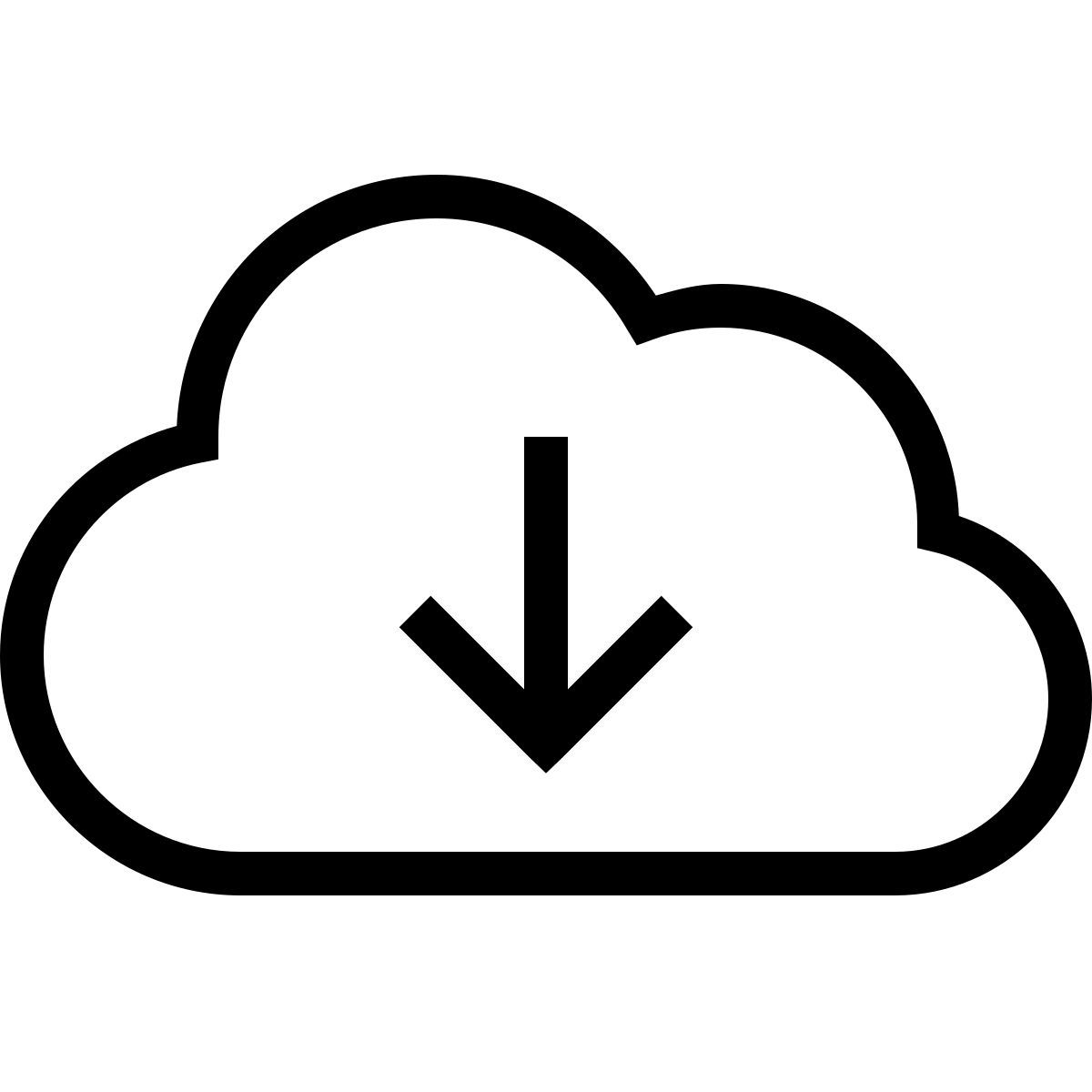 ios 17 outlined style download from the cloud icon