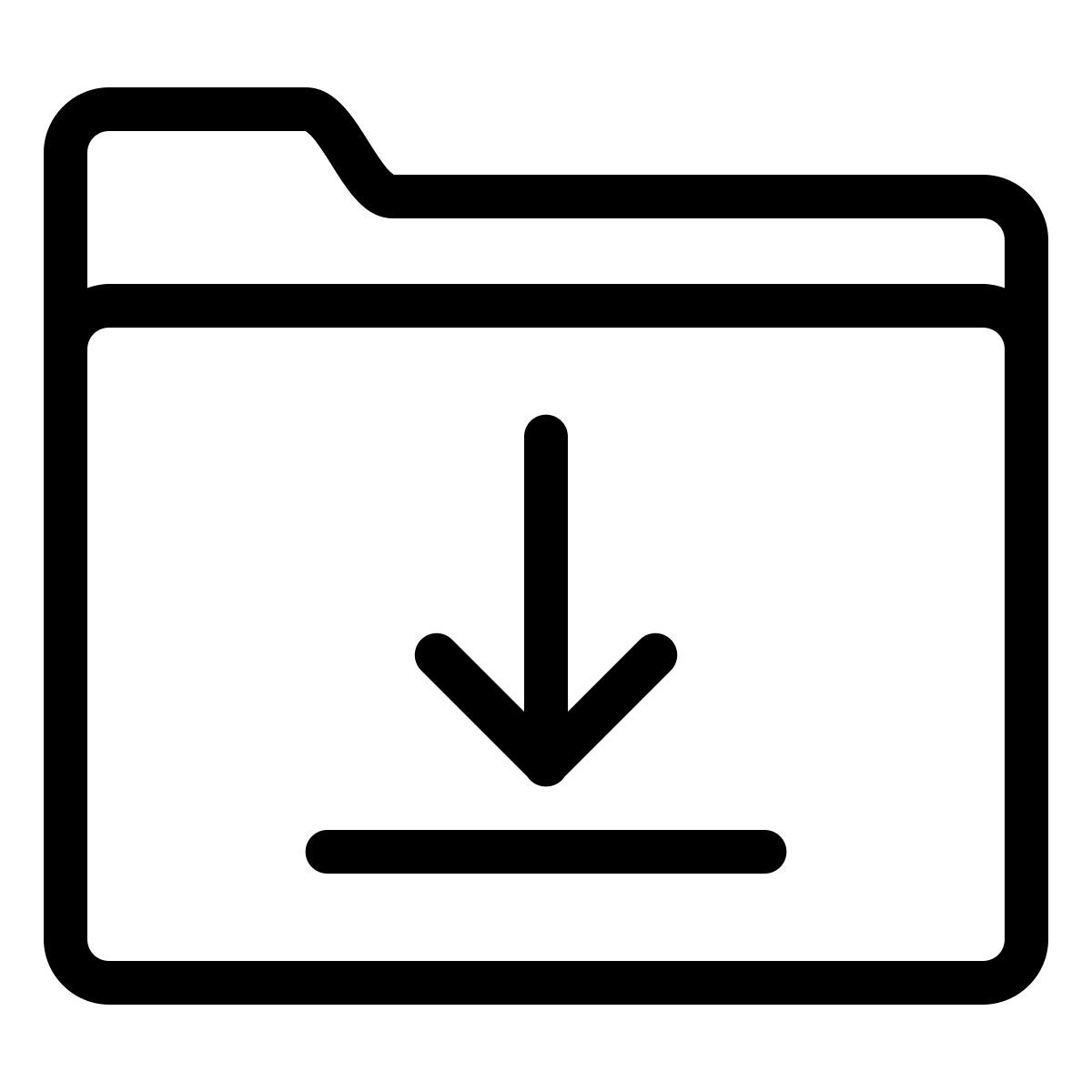 ios 17 outlined style 下载文件夹 icon