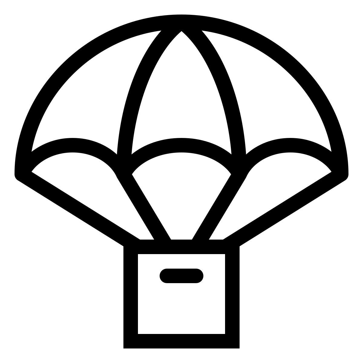 ios 17 outlined style drop shipping icon