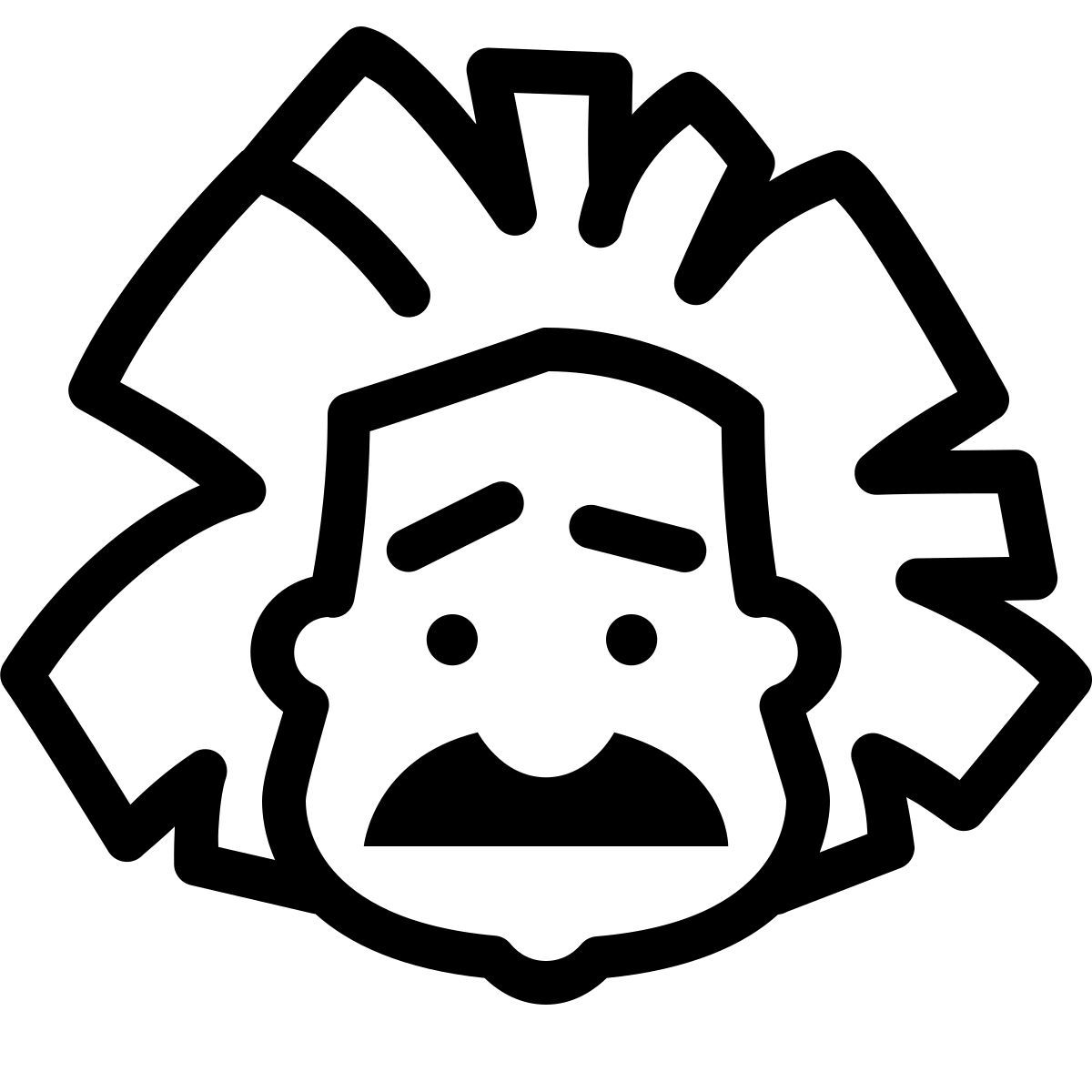ios 17 outlined style albert einstein icon