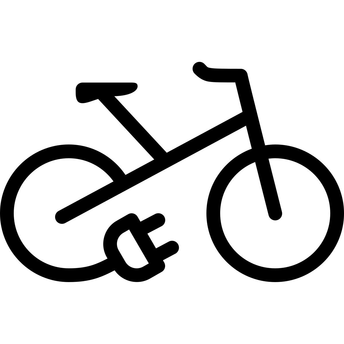 ios 17 outlined style bicicleta electrica icon