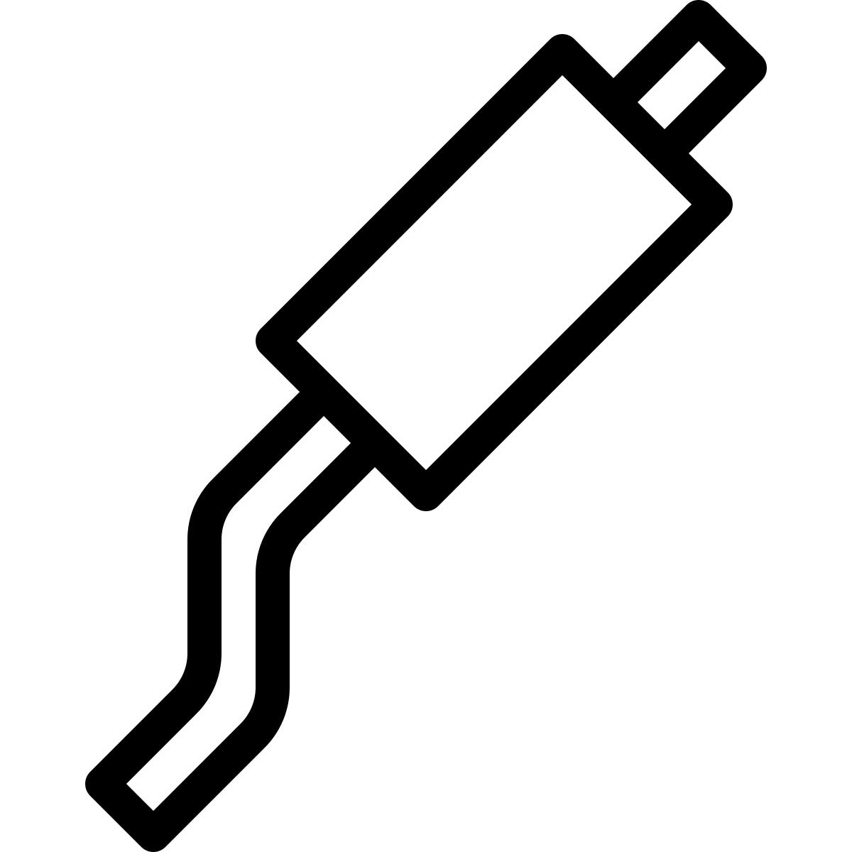 ios 17 outlined style tubo de escape icon