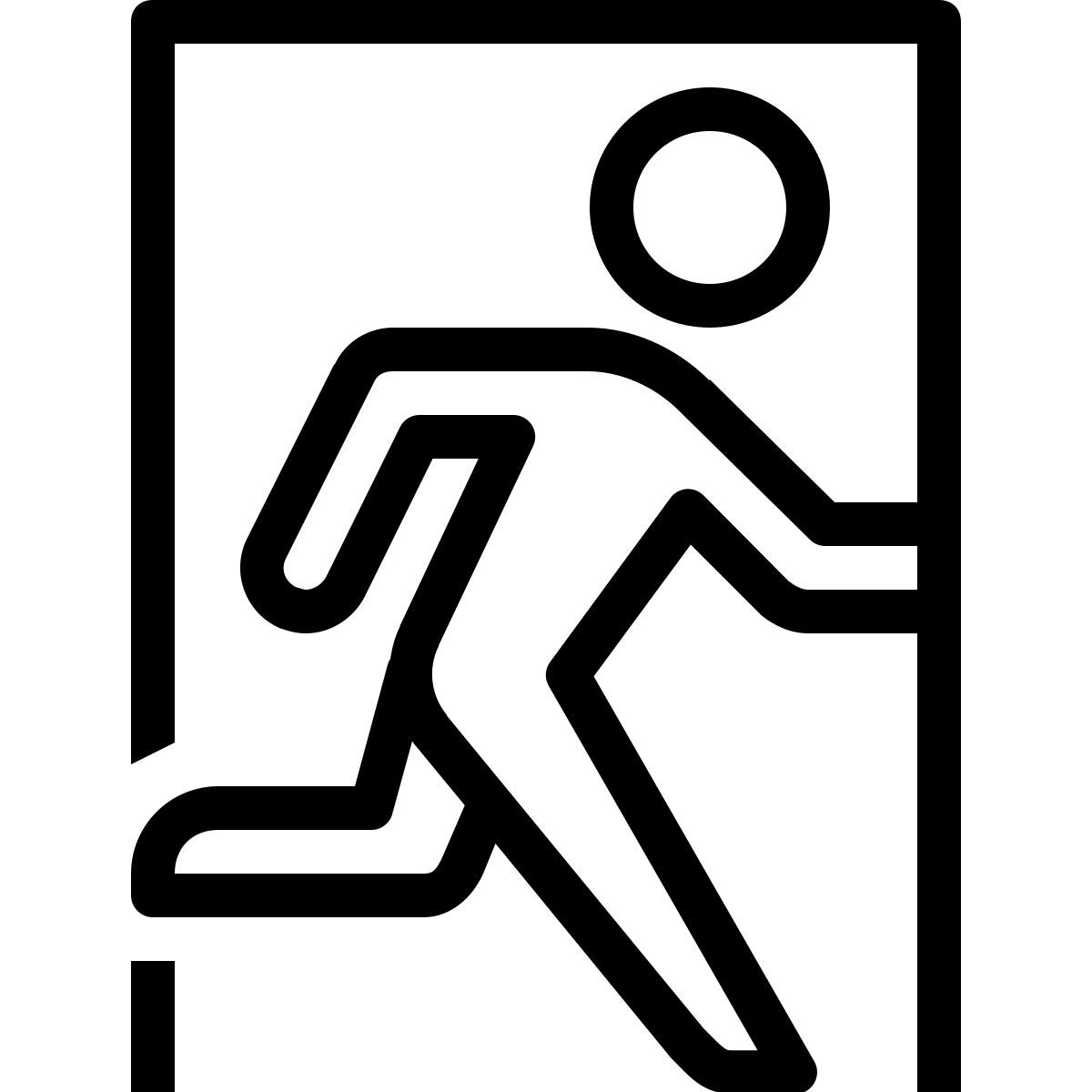 ios 17 outlined style sinal de saída icon