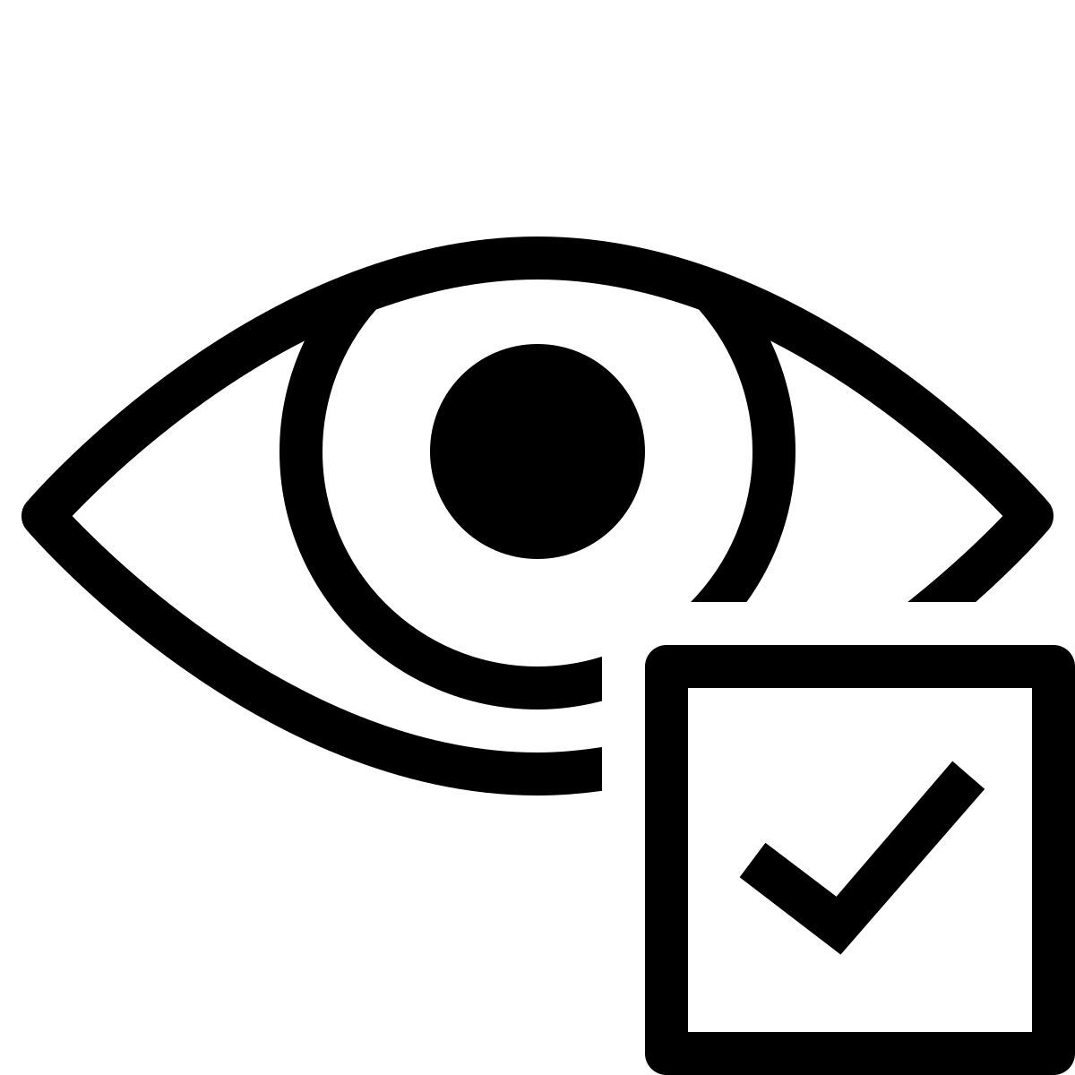 ios 17 outlined style ojo revisado icon