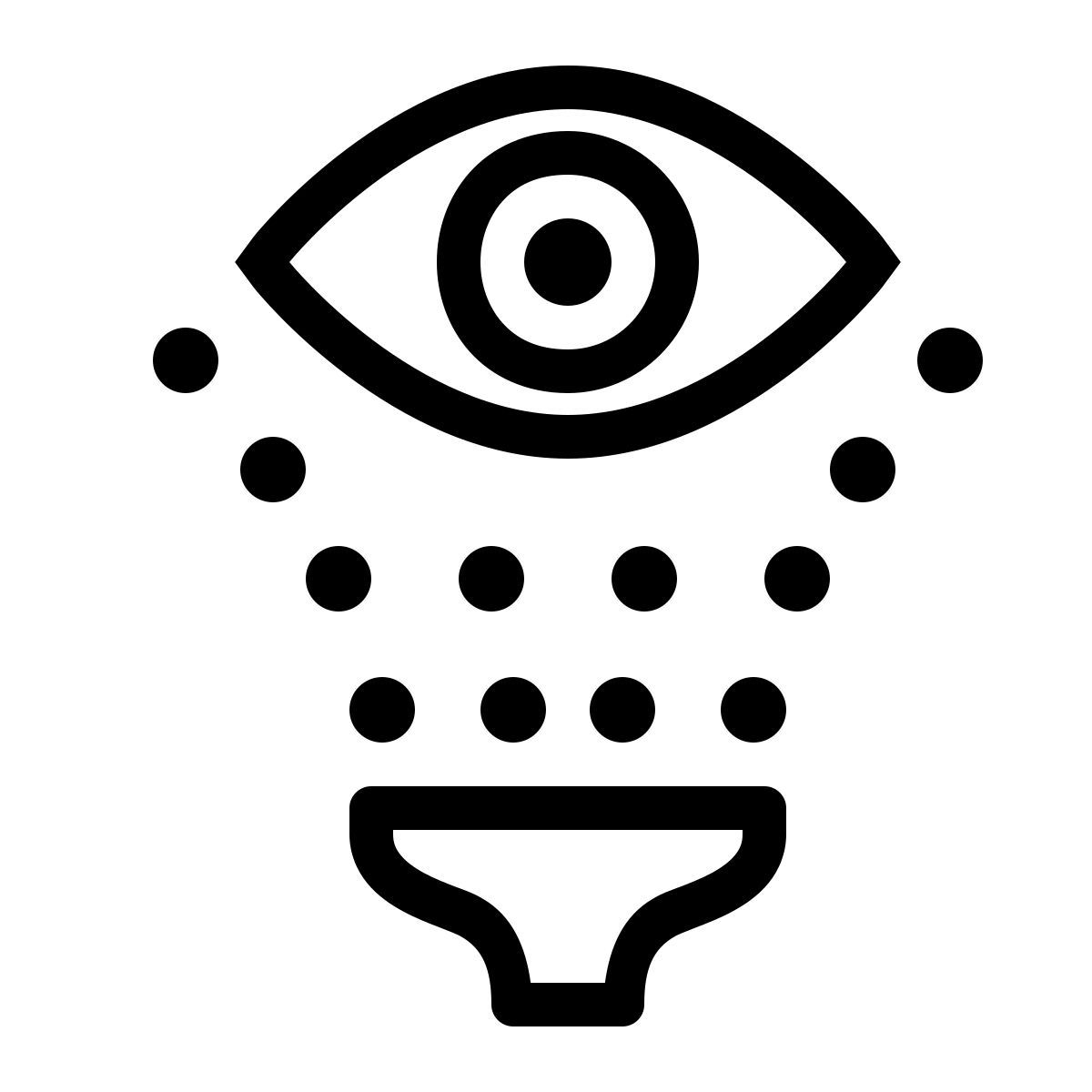 ios 17 outlined style eye wash icon