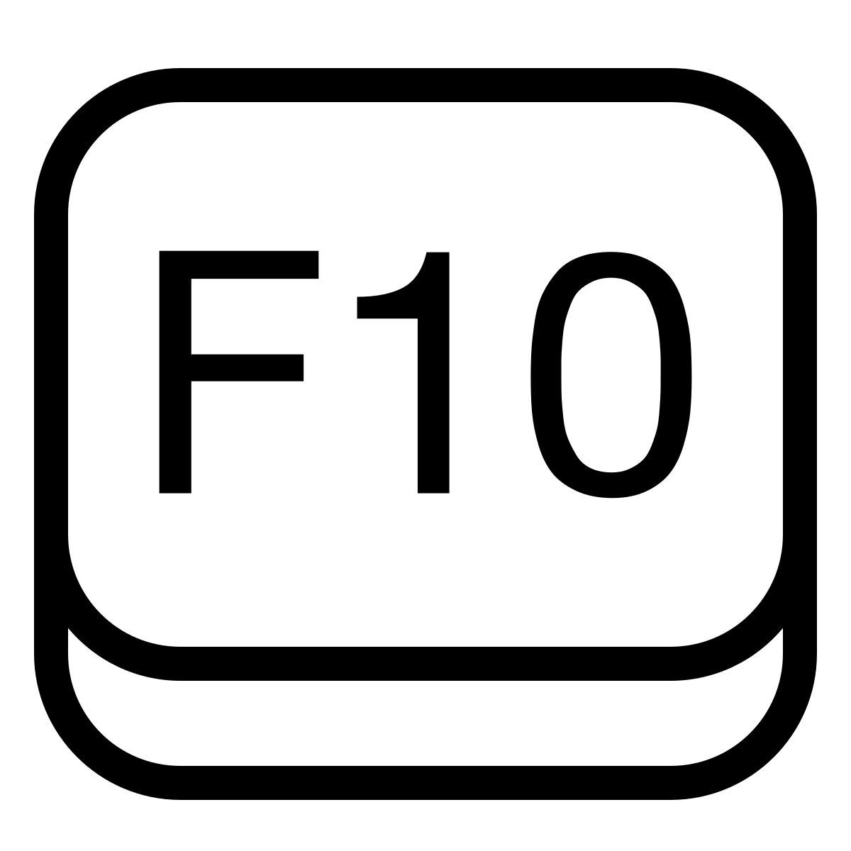 ios 17 outlined style f10 key icon