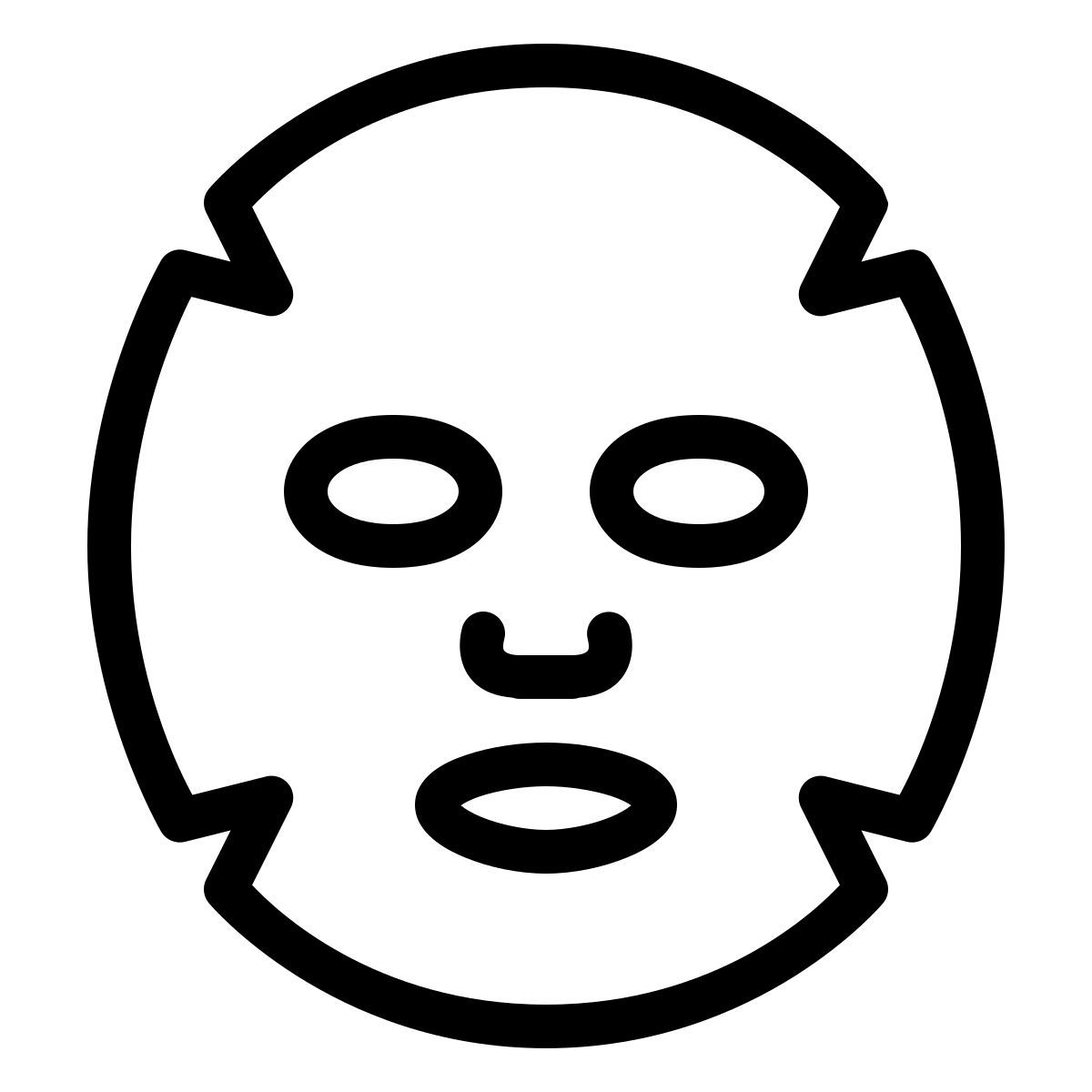 ios 17 outlined style mascarilla icon