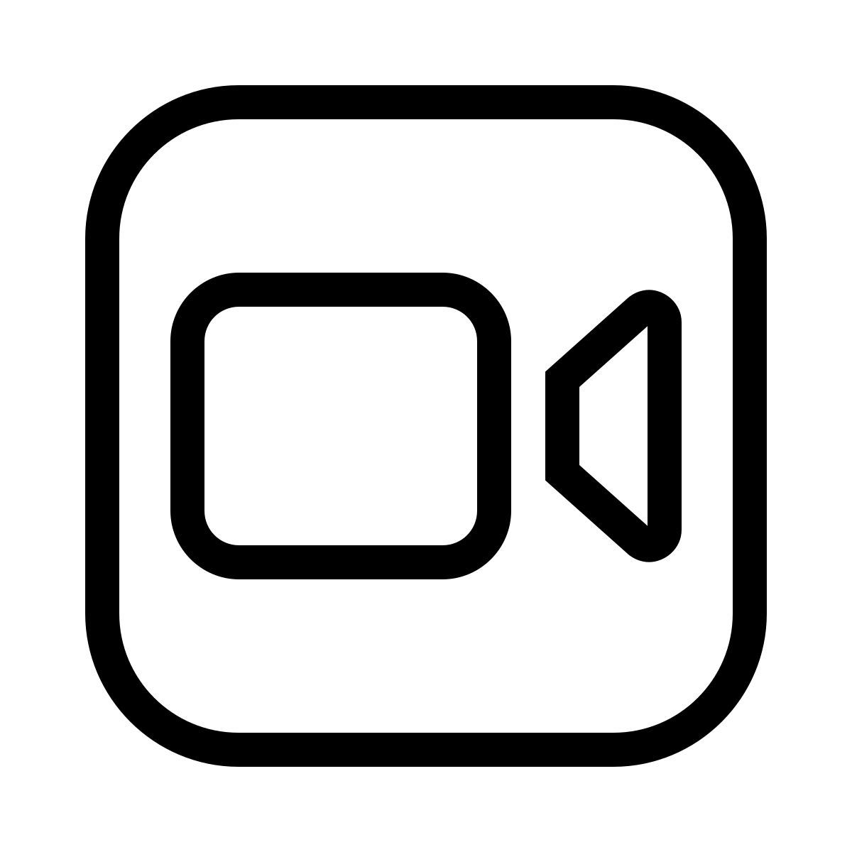 ios 17 outlined style 视频对话 icon