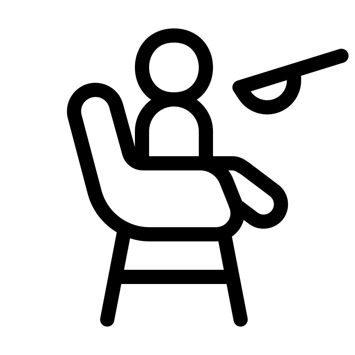 ios 17 outlined style feeding baby icon