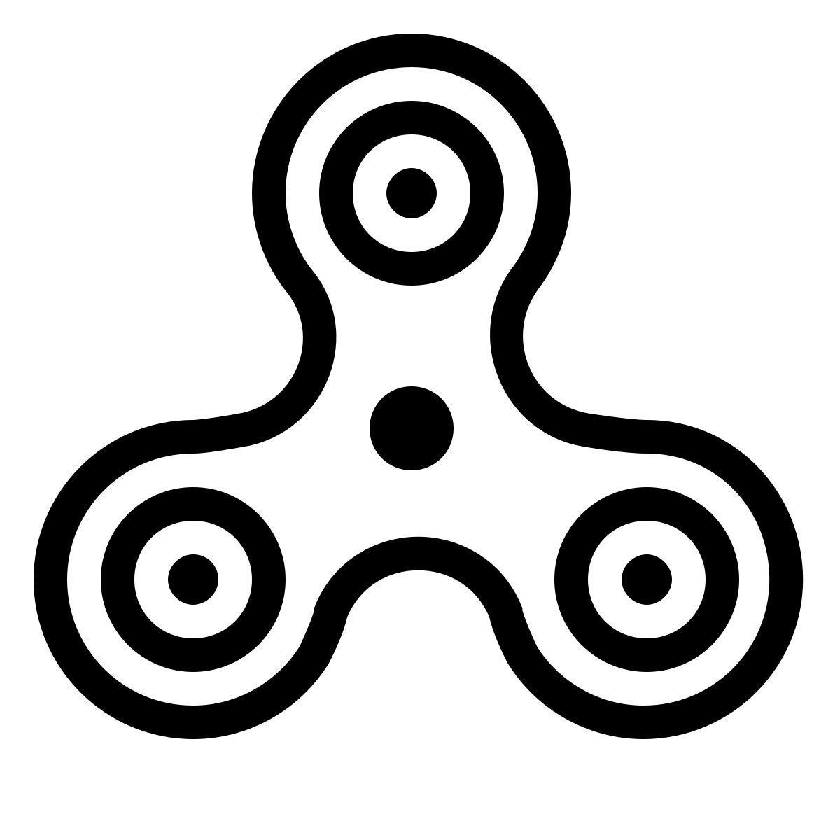 ios 17 outlined style 指尖陀螺 icon