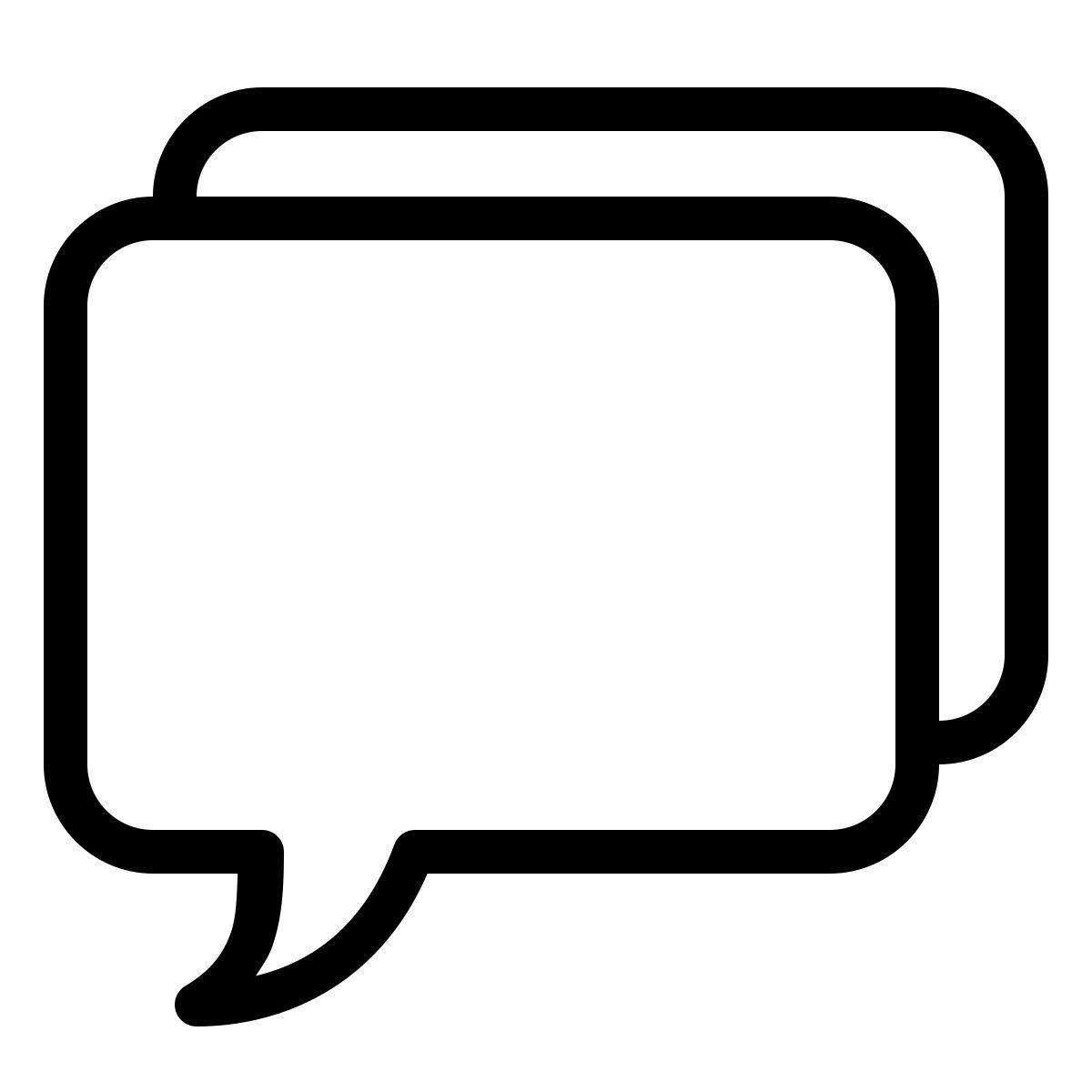 ios 17 outlined style chat en lleno icon