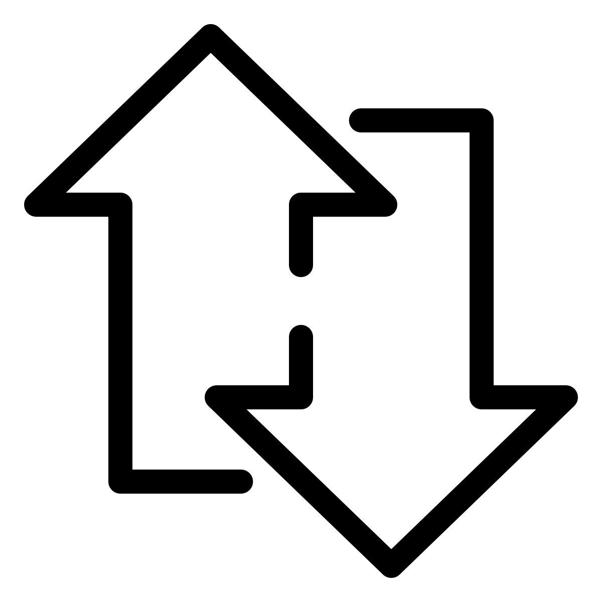 ios 17 outlined style flèches icon