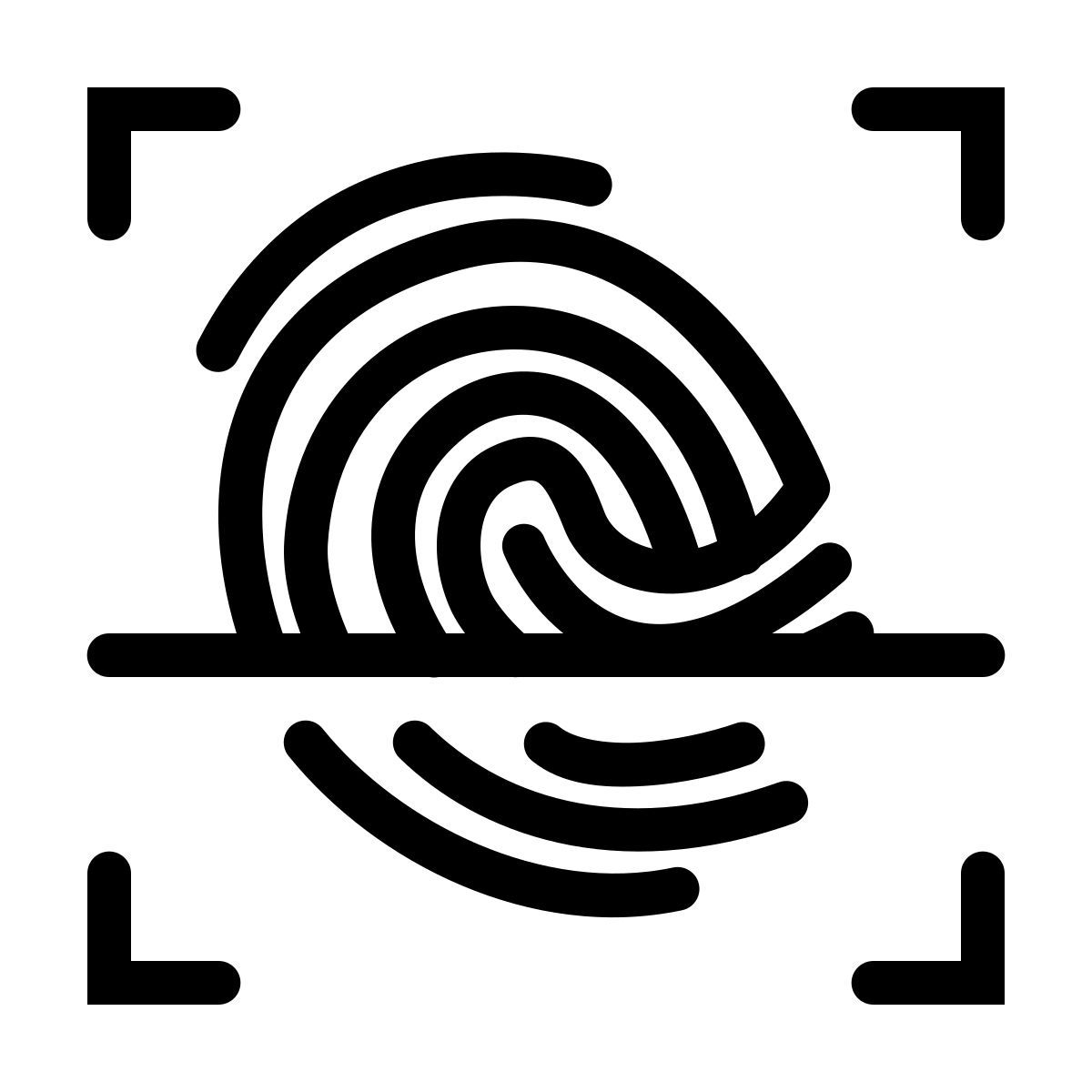 ios 17 outlined style fingerprint scan icon